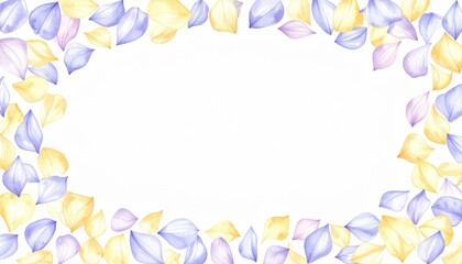 Colorful floral border design digital artwork creative background soft pastel environment artistic viewpoint nature-inspired theme