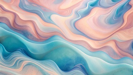 Fototapeta premium Abstract Layered Blue & Beige Topographic Waves Background