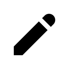 Stylus pen tool for digital drawing and graphic design with black color on a white background simple icon