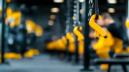 Obraz premium Gym equipment, fitness center, exercise, workout