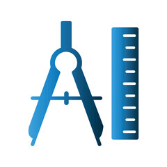 Drawing Compass icon design template