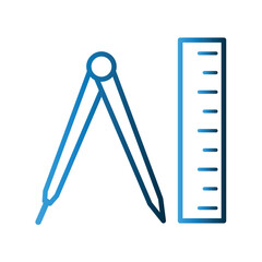 Drawing Compass icon design template
