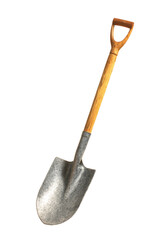 [Transparent Background PNG]Simple Garden Shovel with Wooden Handle