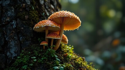 Forest Fungi: Tinder Mushroom on Wood