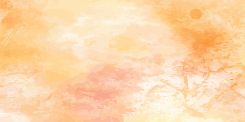 Light yellow watercolor background. Aquarelle paint paper texture canvas element for grunge text design, vintage card, retro template. Sunny shades color hand drawn illustration