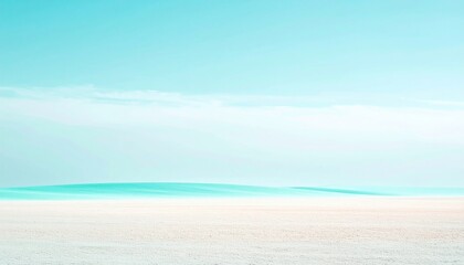 Obraz premium Tranquil beach scene azure coastline landscape photography serene environment wide-angle view natural beauty