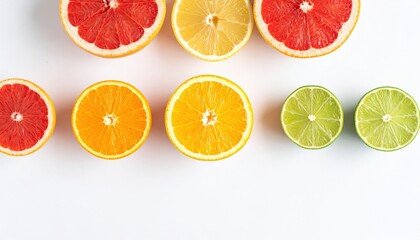 Fresh citrus fruits arrangement kitchen food photography bright aesthetic minimalist style