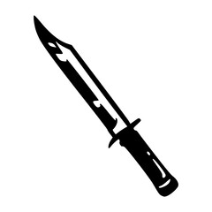 military knife outline graphic