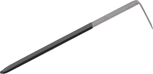 A right-angle scraper tool for pottery detail work isolated on white