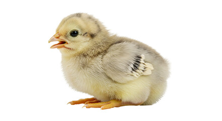 Obraz premium Baby Chick with Soft Feathers and Bright Eyes Against Transparent Background