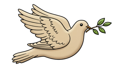 Isolated Dove of Peace