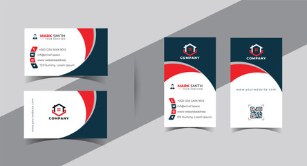 Modern creative professional business card template design.