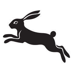 silhouette of a hare