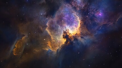 Fototapeta premium vibrant purple hues of nebula highlight cosmic beauty 