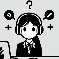 illustratio of someone using a headset 