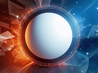 Geometric Sphere Wallpaper with Empty Space