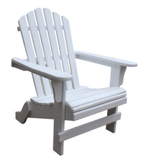 [Transparent Background PNG]Classic White Wooden Adirondack Chair