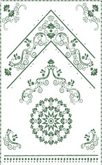 Beautiful flower art and mandala vector design