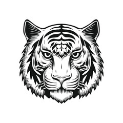 Obraz premium antique monochrome tiger head