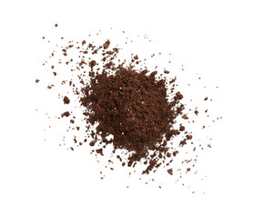 [Transparent Background PNG]Close Up of Brown Soil Texture on White Background