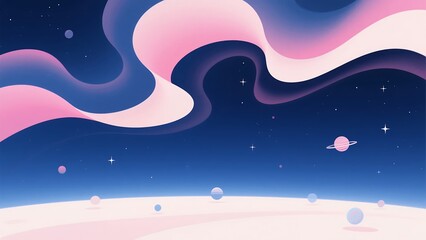 Fototapeta premium Abstract Voyage Through Space and Light