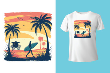 Summer backgrounds, cards, banner templates. Hand drawn modern illustrations, doodles, printable posters