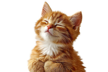 [Transparent Background PNG]Adorable Ginger Kitten Close-up