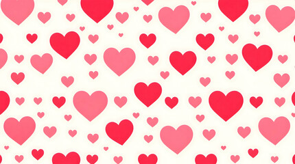 Valentine's Day Pink & Red Heart Pattern Background – High-Resolution, Modern, Commercial Use, Square Layout, Crisp Details