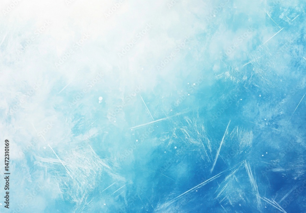 Poster abstract icy blue texture with delicate frost patterns and subtle light, ideal for winter or cool th
