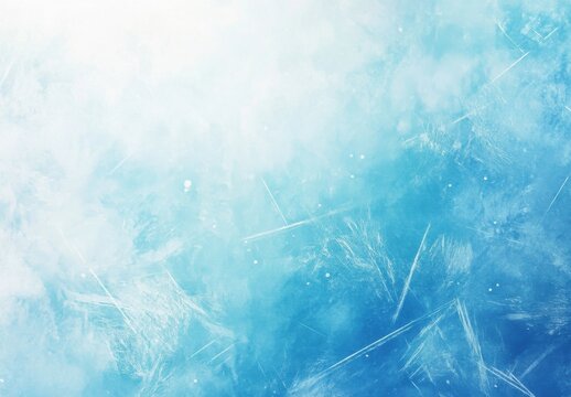 Abstract icy blue texture with delicate frost patterns and subtle light, ideal for winter or cool themed designs. : Generative AI