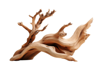 [Transparent Background PNG]Intricate Driftwood Sculpture Art Piece