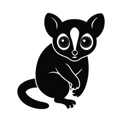 Loris Eyes Vector Silhouette
