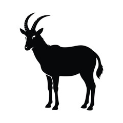 Serow Horns Vector Silhouette