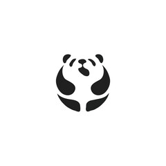 Baby Panda Logo Design Graphic
