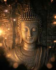 Fototapeta premium close up of beautiful statue on lord buddha