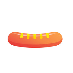 hot dog on white background