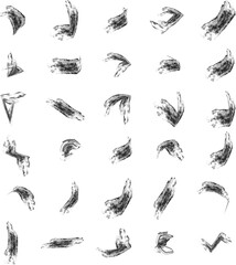 A subtle watercolor brush set, vector editable, perfect for creating soft, artistic designs with customizable elements for flexible use in digital projects.

