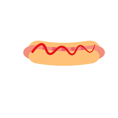 hot dog on white background