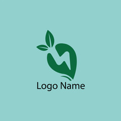 A clean and minimalist eco logo combining a leaf and heart to represent environmental care, wellness, and natural products. Ideal for green startups, eco-friendly companies, and health-related.