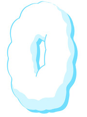 Cloud Font Number 0