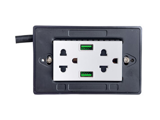 Oulet plug box and isolated on white background