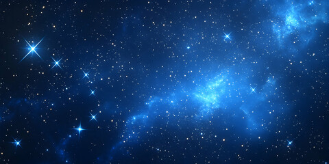 Obraz premium Starry Night Sky with Nebula and Bright Celestial Bodies