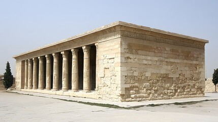 Obraz premium Ancient Greek Temple Ruins Architecture Stone Columns