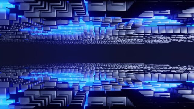 Cube box digital Geometric Shapes Background Abstract Digital