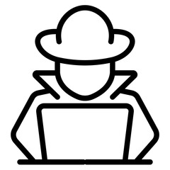 Hacker icon in vector illustration