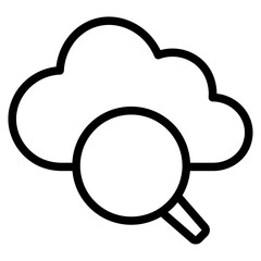 Searching cloud icon in vector illustration