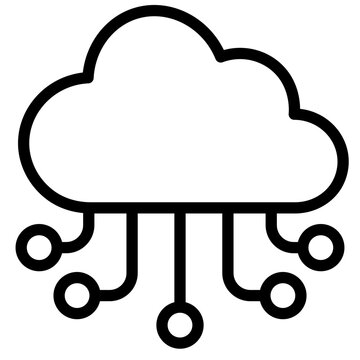 Cloud computing icon in vector illustration