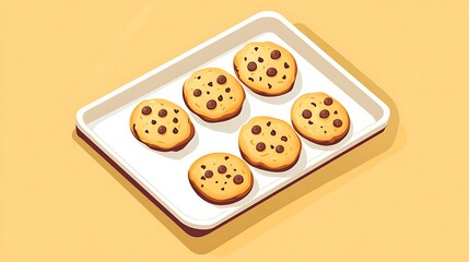 Baked Chocolate Chip Cookies Tray.