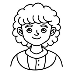 Fototapeta premium A vector of a portrait boy