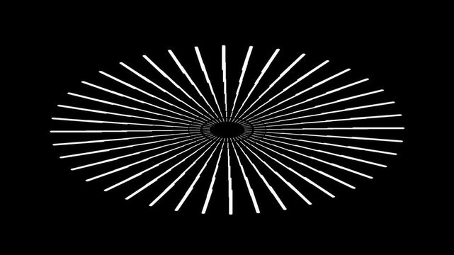 Animated line eruption effect with light streaks bursting in all directions giving a sense of motion energy and impact perfect for graphic designers and animators